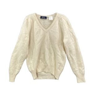 F.L Company 100% Lambs Wool Sweater Womens Medium 90s Preppy Academia Made Italy